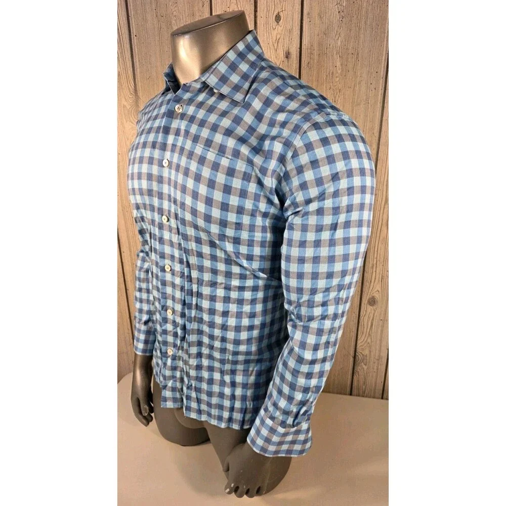 Calder Carmel Shirt Limited Edition 1/150 Mens Large Blue Check Long Sleeve